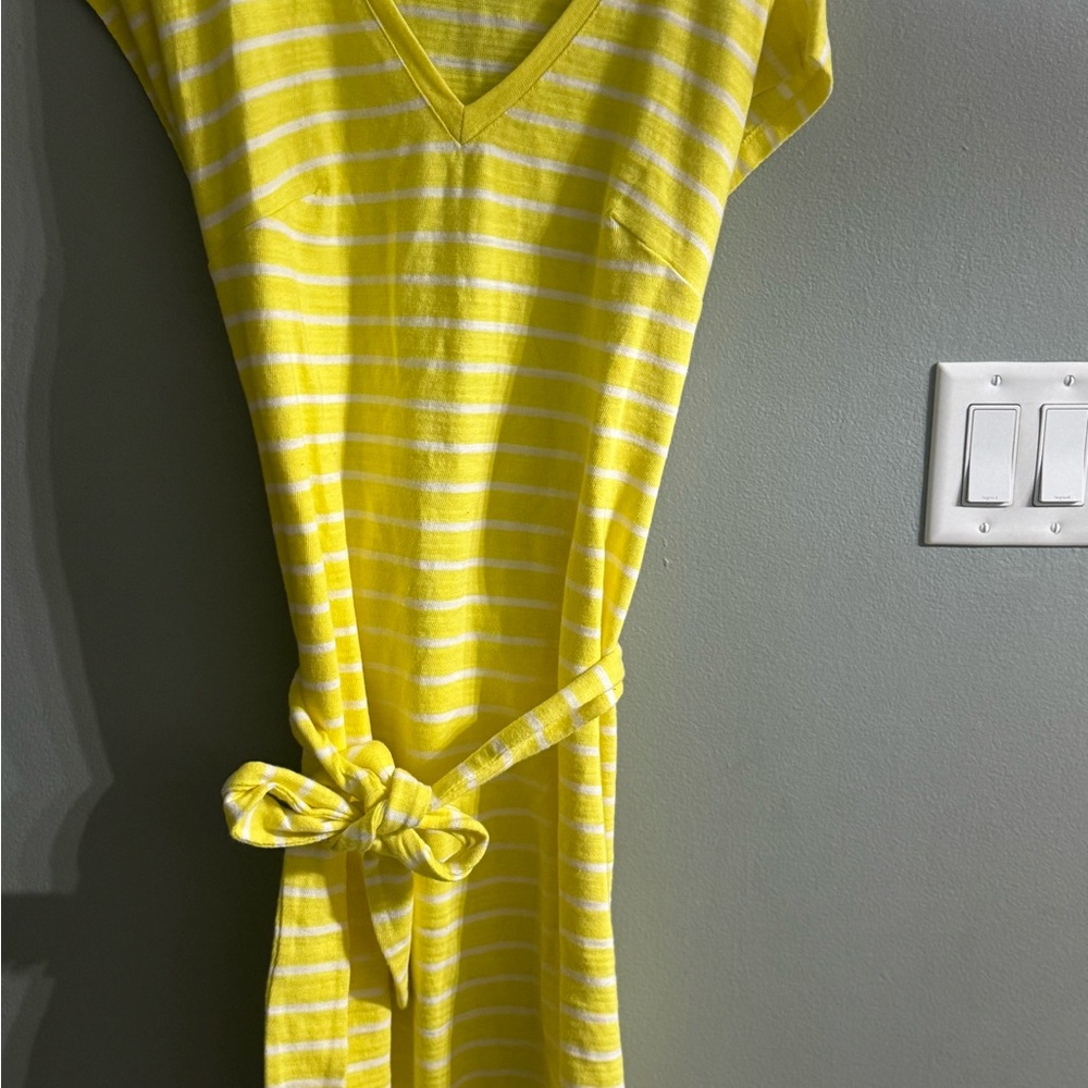 Lane Bryant Yellow and White Striped Top - Picture 7 of 8